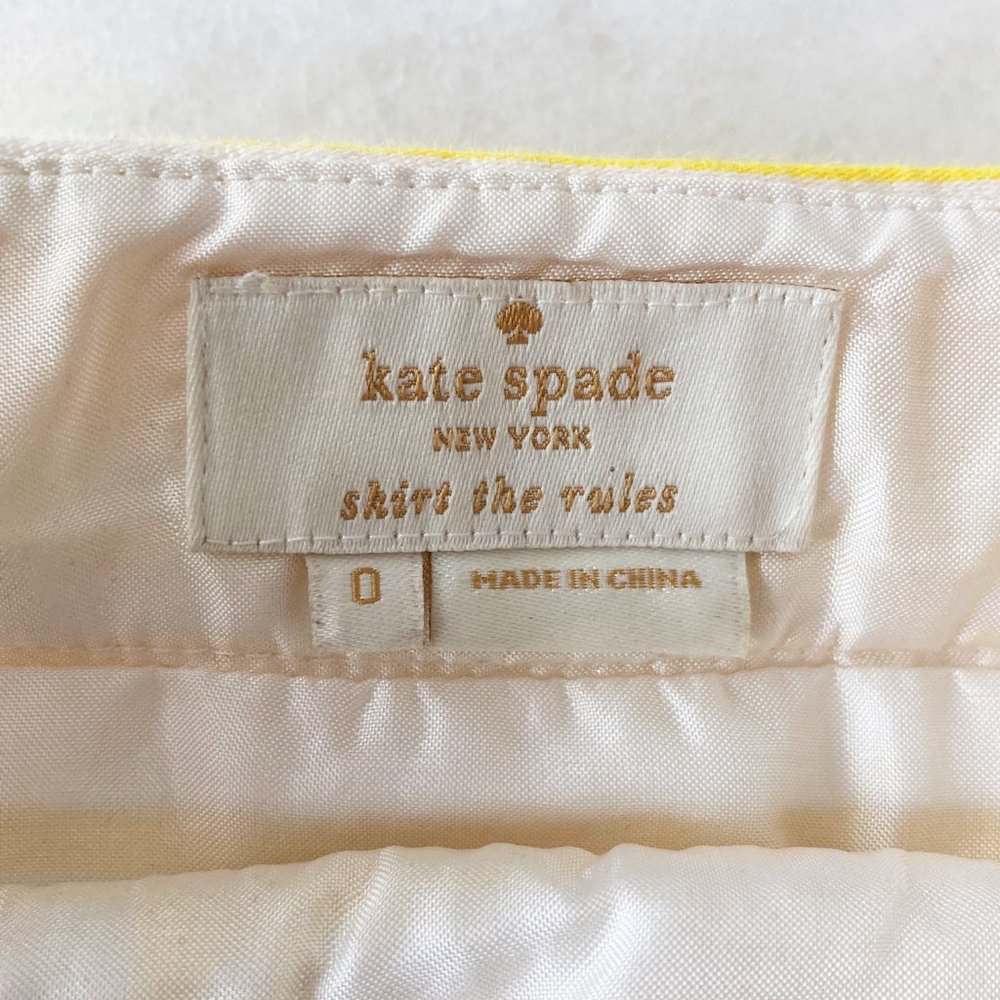 Kate Spade Barry skirt, Kate Spade New York yellow & white striped mini skirt - Picture 4 of 8
